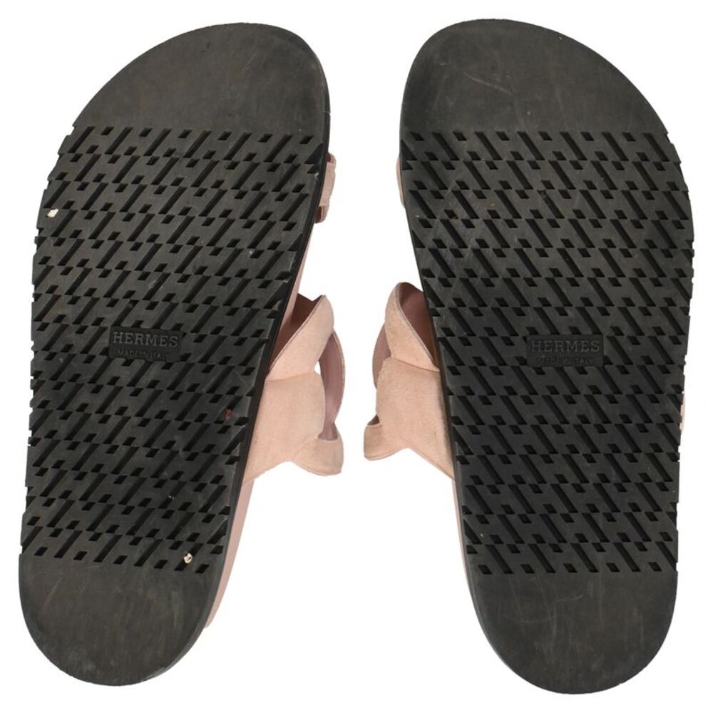 Hermès Extra Sandals in Pink Suede - Picture 6 of 9